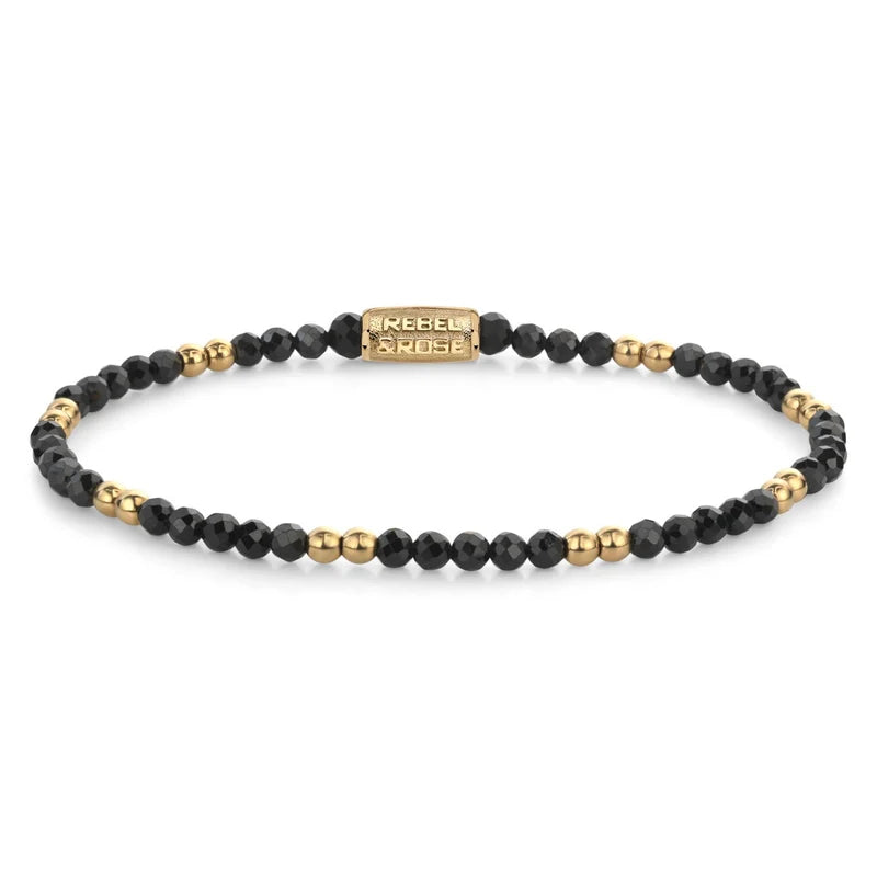Rebel & Rose Black & Gold-coloured Glam Rocks - 3mm