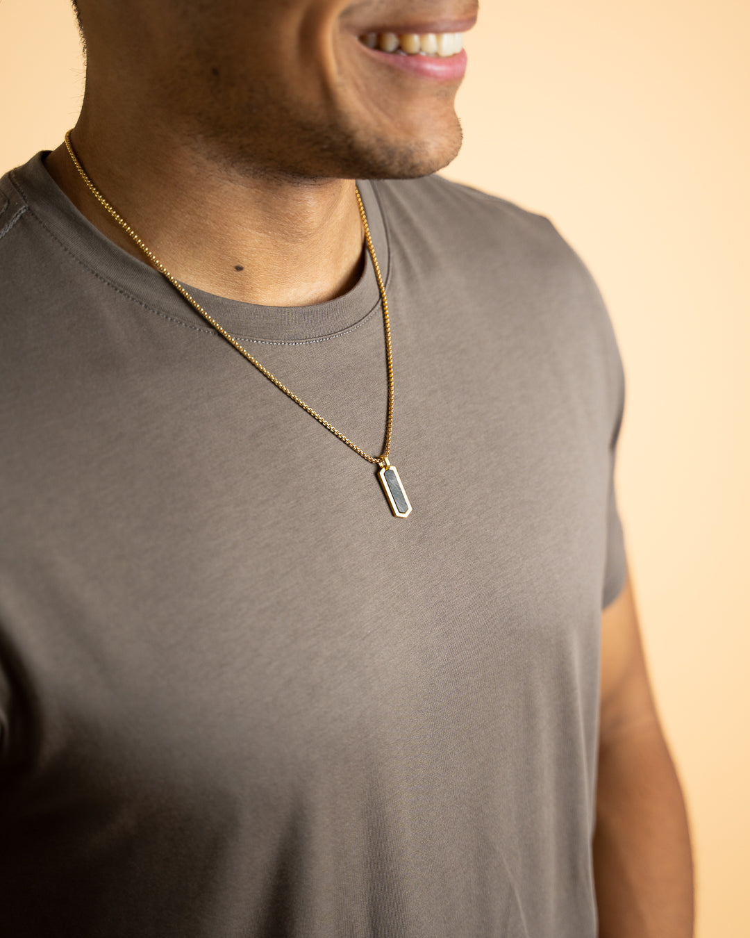 GEMINI Roma Necklace Gold Forged Carbon