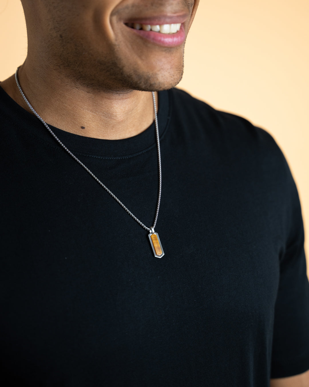 GEMINI Roma Necklace Silver Tiger Eye stone