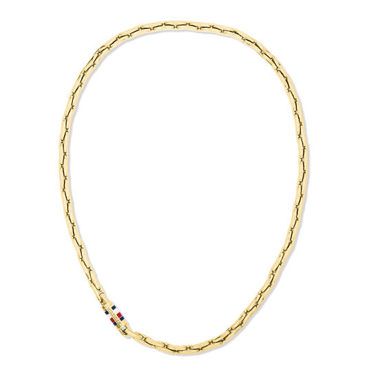 Tommy Hilfiger Schakelcollier - Staal - 50cm - Goudkleurig