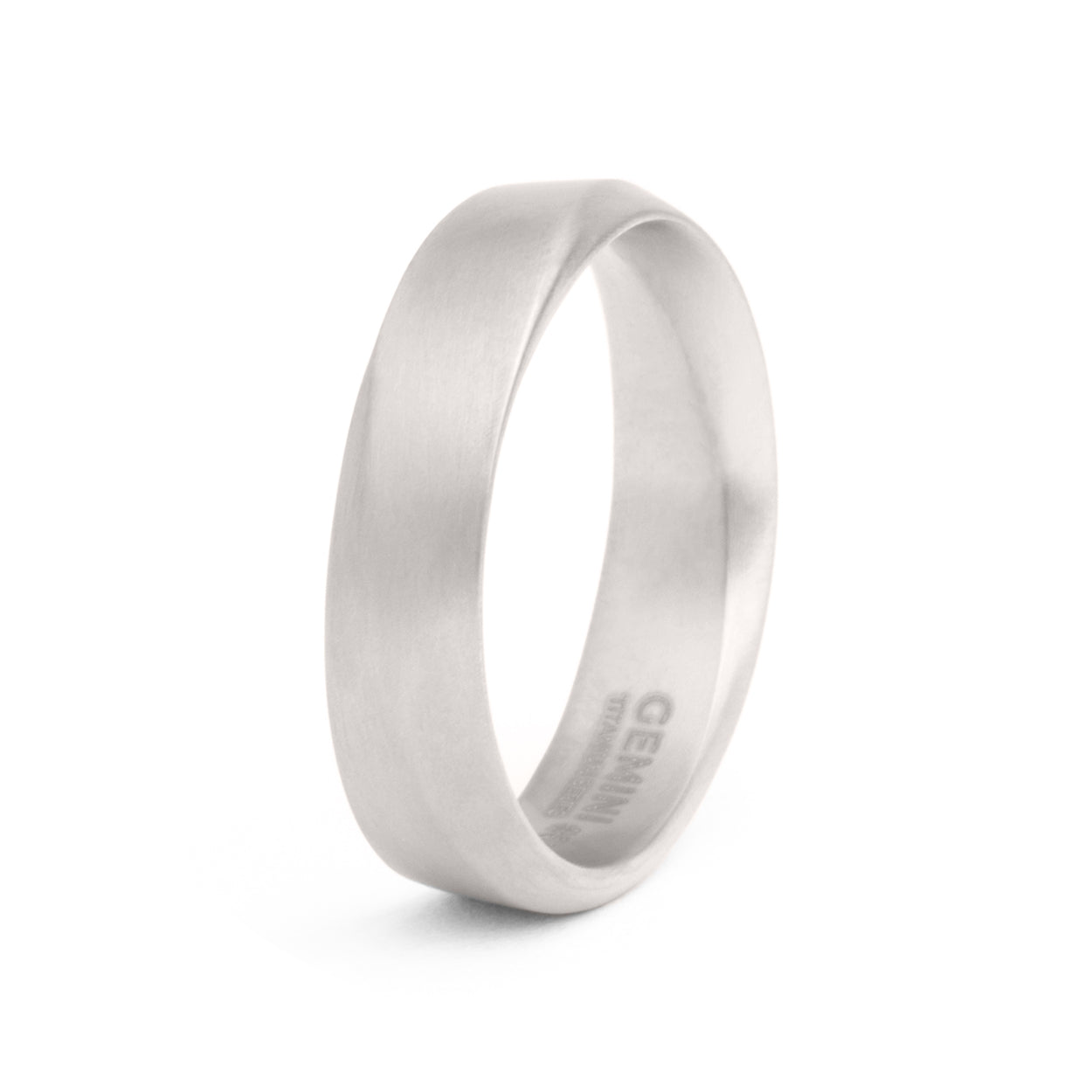 GEMINI Verso 6mm Twisted full Titanium ring