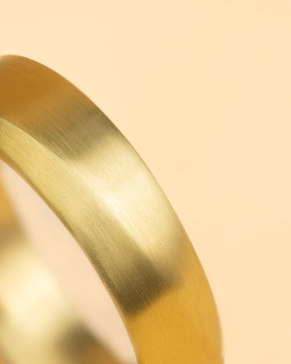 GEMINI Verso 6mm Twisted full Gold-plated Titanium ring