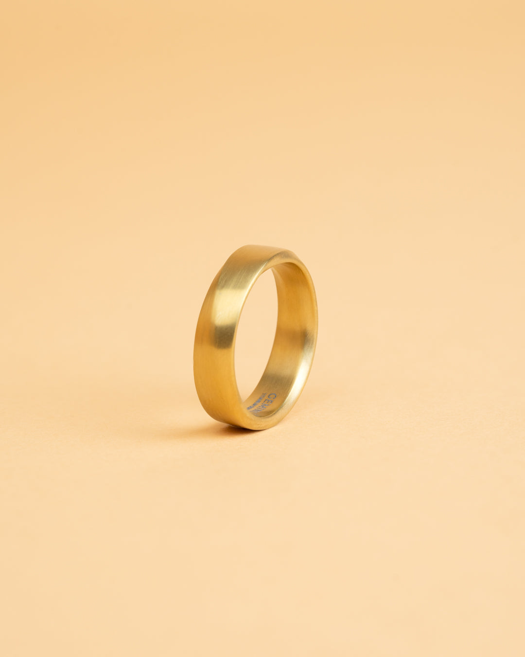 GEMINI Verso 6mm Twisted full Gold-plated Titanium ring