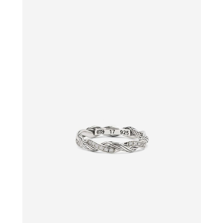 BUDDHA TO BUDDHA KATJA TWIST DIAMANT RING ZILVER