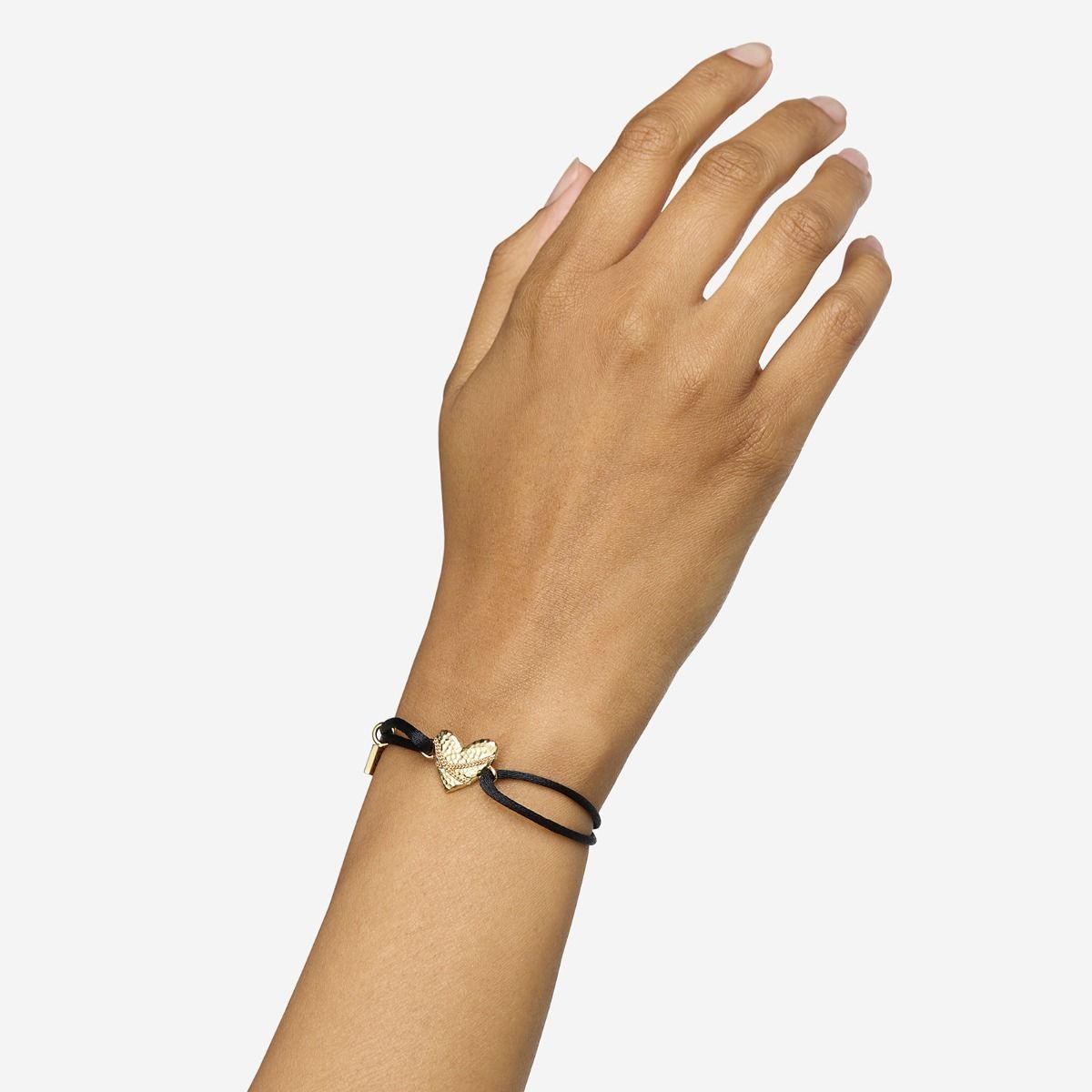 BUDDHA TO BUDDHA KOORD ARMBAND HART ZILVER VERGULD ZWART