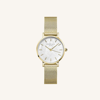 ROSEFIELD HORLOGE GOUDKLEURIG Small Edit Mesh