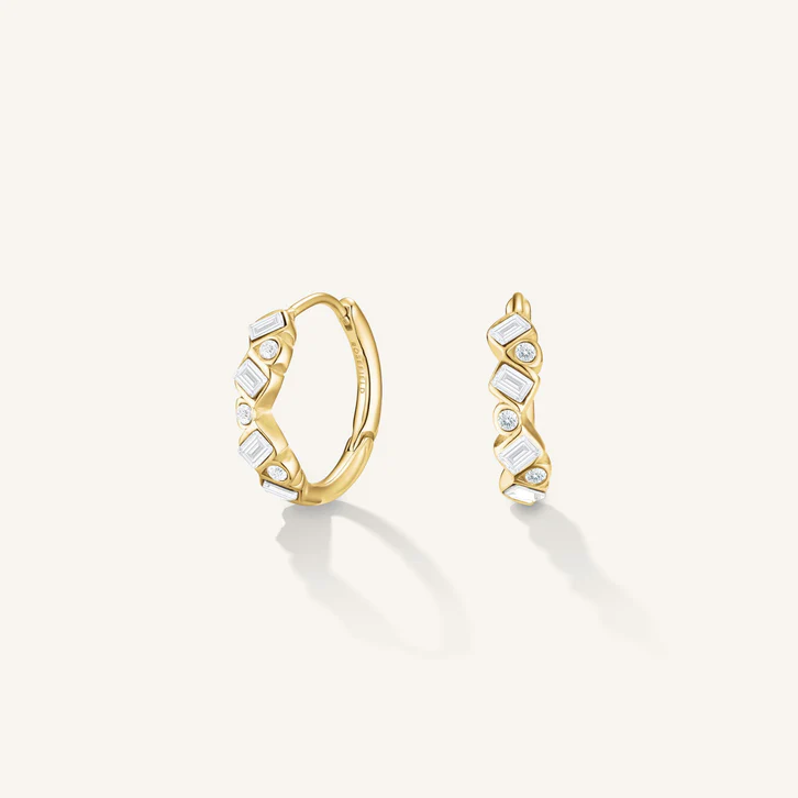 ROSEFIELD Baguette Hoops