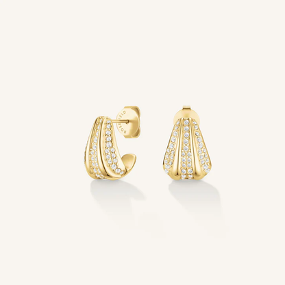 ROSEFIELD Pave Striped Studs