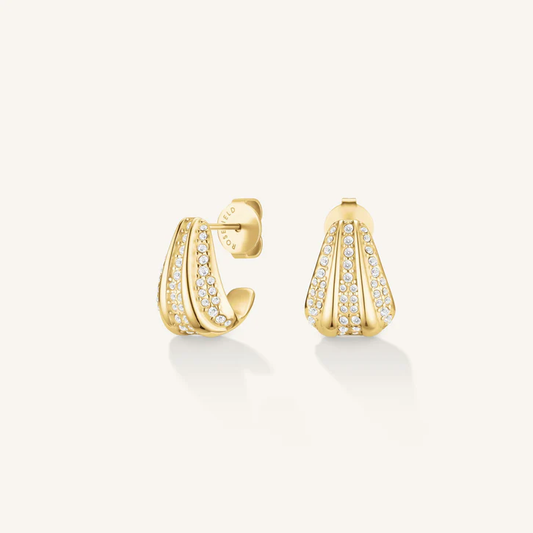 ROSEFIELD Pave Striped Studs