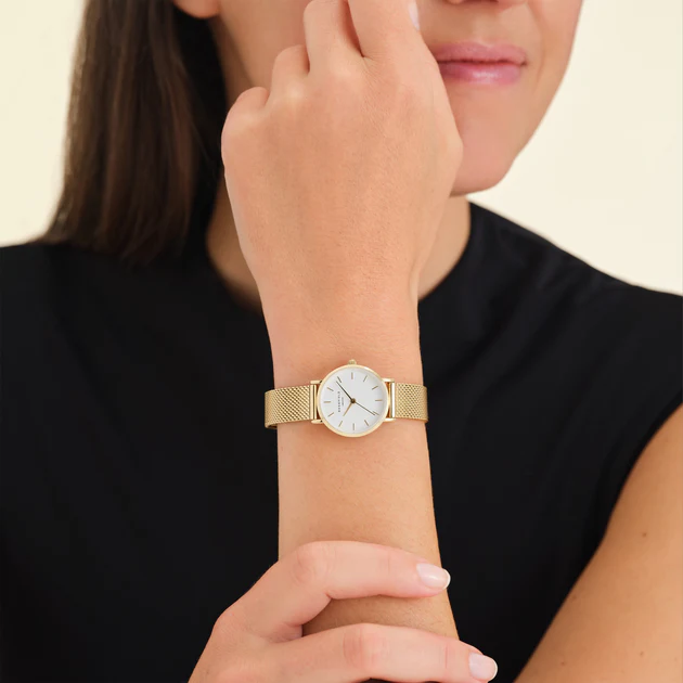 ROSEFIELD HORLOGE GOUDKLEURIG Small Edit Mesh