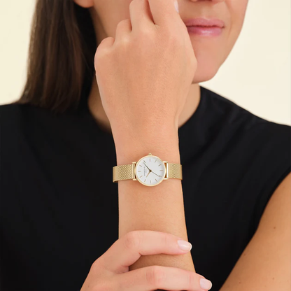 ROSEFIELD HORLOGE GOUDKLEURIG Small Edit Mesh