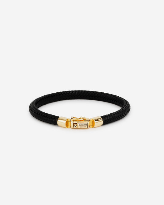 BUDDHA TO BUDDHA ARMBAND BENNETT LEER GOUD 14KT