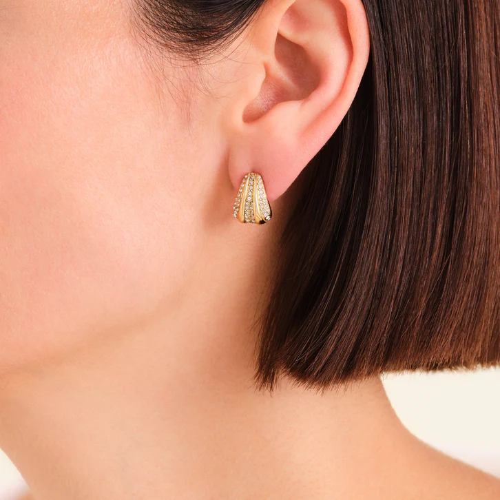 ROSEFIELD Pave Striped Studs