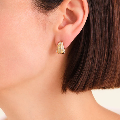 ROSEFIELD Pave Striped Studs