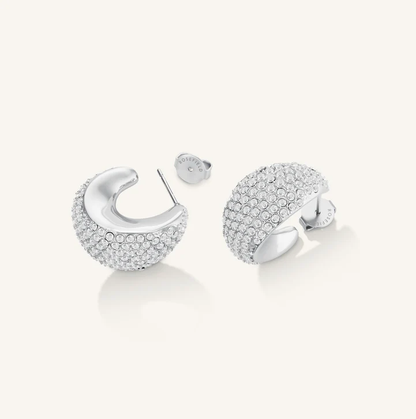 ROSEFIELD Pave moon hoops