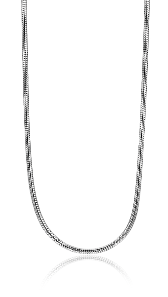 Zinzi zilveren slangen collier 1mm breed
