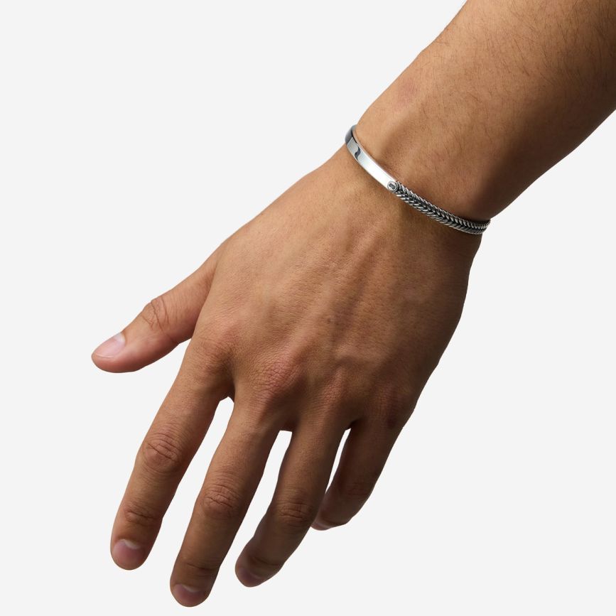BUDDHA TO BUDDHA BANGLE BARBARA DUAL ZILVER