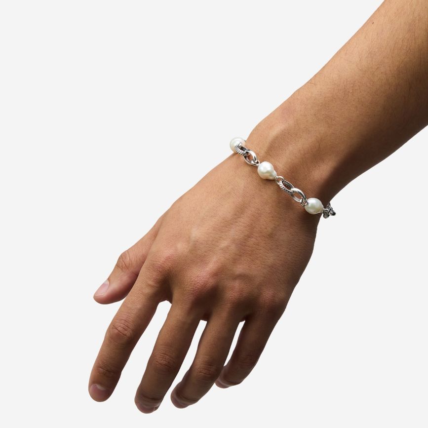 BUDDHA TO BUDDHA BEN BAROK PAREL ARMBAND ZILVER